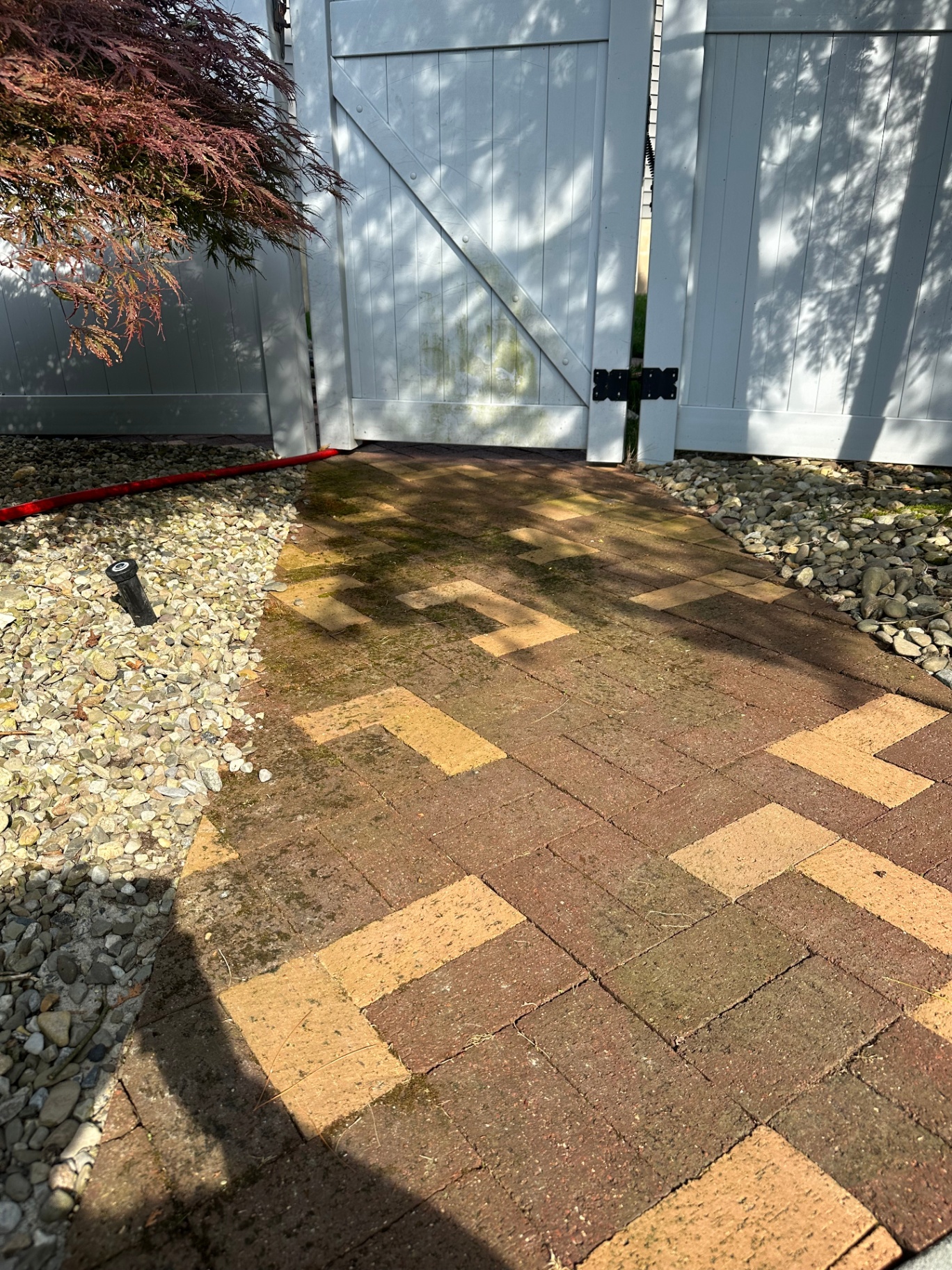 Walkway Cleaning — Before by D'Annunzio Property Solutions